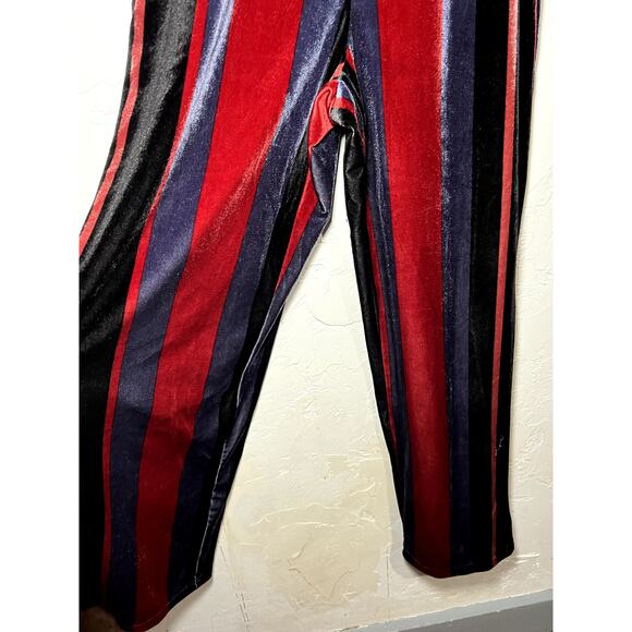 ONLY velvet stripe tank jumpsuit womens XS whimsigoth dark romantic timeless - Picture 3 of 9